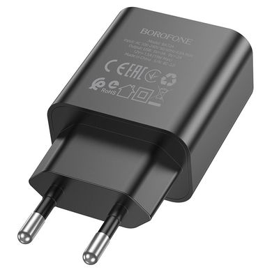 Сетевое зарядное устройство Borofone BA72A Spring 18W/QC3.0/1USB + Cable Micro black