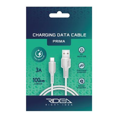 USB кабель Ridea RC-M111 Prima Micro 3A/1m white