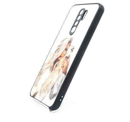 TPU+PC чохол Prisma Ladies для Xiaomi Redmi 9 girl with phone Full Camera