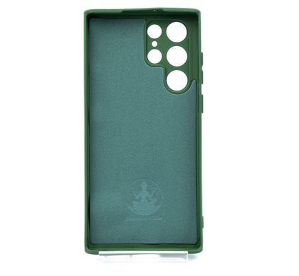 Силіконовий чохол Full Cover для Samsung S22 Ultra dark green Full Camera без logo