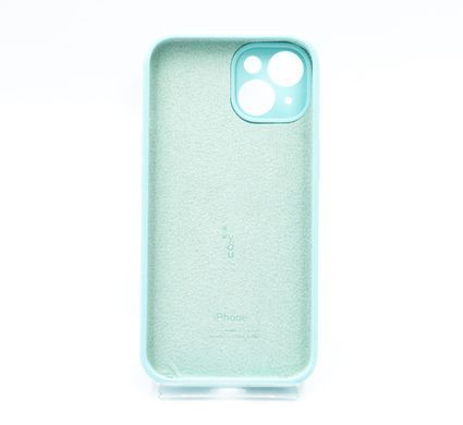 Силіконовий чохол Full Cover для iPhone 14 mint gam (beril) Full Camera