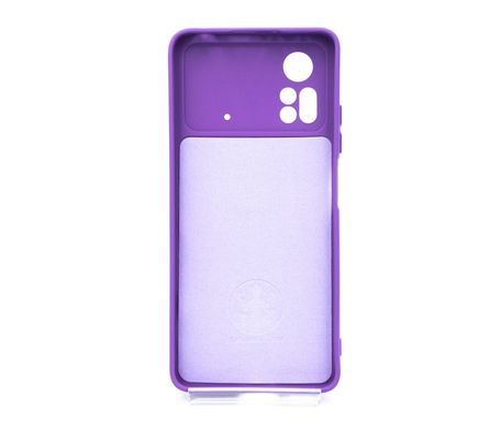 Силіконовий чохол Full Cover для Xiaomi Poco X4 Pro 5G purple Full Camera без logo