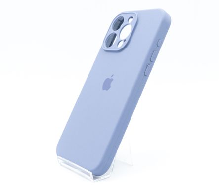 Силіконовий чохол Full Cover для iPhone 15 Pro Max lavander gray Full Camera