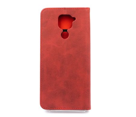 Чохол книжка Black TPU Magnet для Xiaomi Redmi Note 9 red