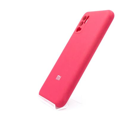 Силіконовий чохол Full Cover для Xiaomi Redmi Note 10 5G/Poco M3 Pro rose red Full Camera