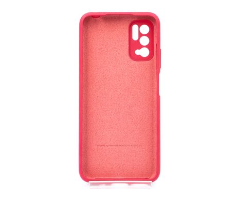 Силиконовый чехол Full Cover для Xiaomi Redmi Note 10 5G/Poco M3 Pro rose red Full Camera