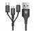 USB кабель Baseus CA3IN1 Excellent 3in1 Cable Micro+Type-C+Ip 2A 1.2m black