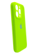 Силиконовый чехол Full Cover для iPhone 15 Pro Max neon green Full Camera