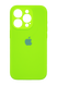 Силиконовый чехол Full Cover для iPhone 15 Pro Max neon green Full Camera