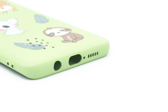 Силиконовый чехол WAVE Fancy для Xiaomi Mi Note 10 Lite animals/mint gum TPU