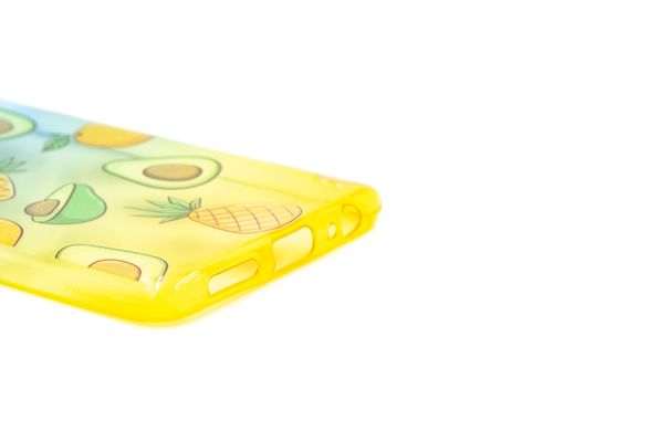 Силиконовый чехол WAVE Sweet&Asid Case для Xiaomi Redmi Note 9 (TPU) blue /yellow/avocado