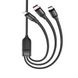 USB кабель Hoco U104 3-in-1 Ultra 6A Lightning+Micro+Type-C black