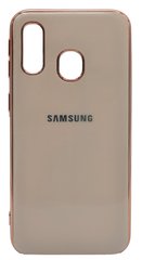 Накладка Soft Glass для Samsung A40 pink sand