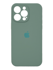 Силіконовий чохол Full Cover для iPhone 15 Pro Max pine green Full Camera