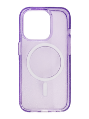 Чехол TPU Galaxy Sparkle MagSafe для iPhone 13 Pro purple+glitter
