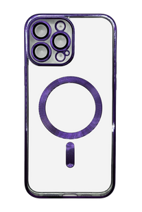 Чохол Metal Matte with MagSafe для iPhone 14 Pro Max deep purple Full Camera
