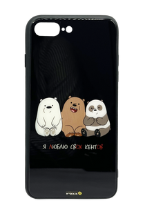 Накладка Puzzo Glass Case Mad series для Iphone 7\8+