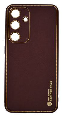 Чехол кожа Xshield для Samsung S24 plum red Full Camera