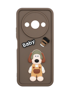 Чохол Pretty Things для Xiaomi Redmi A3 brown/baby Full Camera