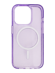 Чохол TPU Galaxy Sparkle MagSafe для iPhone 13 Pro Max purple+glitter