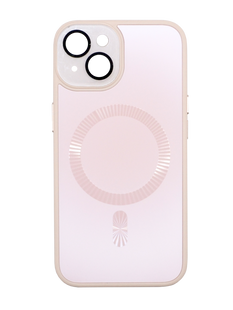 Чехол TPU+Glass Sapphire Midnight with MagSafe для iPhone 13 pink sand