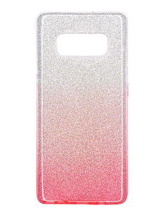 Силиконовый чехол Baseus Glitter 3в1 для Samsung Note 8 pink