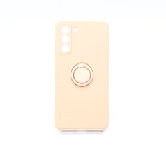 Чохол (TPU) Candy Ring для Samsung S21 FE pink sand Full Camera