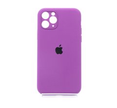Силіконовий чохол Full Cover для iPhone 11 Pro purple Fulll Camera