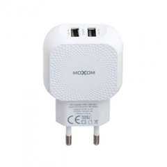 Мережевий зарядний пристрій MOXOM KH-44 Type-C 2 USB 2.4A white