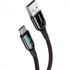 USB кабель Baseus CATCD C-Shaped Light Intelligent Type-C QC 3A/1m black