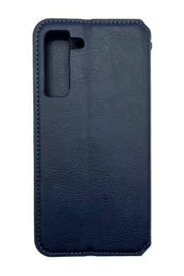 Чехол-книжка кожа для Samsung S21 FE dark blue Getman Cubic PU