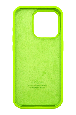 Силиконовый чехол Full Cover для iPhone 13 neon green