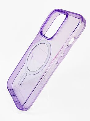 Чехол TPU Galaxy Sparkle MagSafe для iPhone 13 Pro Max purple+glitter