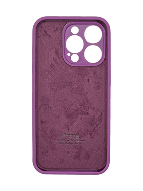 Силіконовий чохол Full Cover для iPhone 15 Pro purple Full Camera