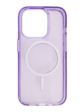 Чохол TPU Galaxy Sparkle MagSafe для iPhone 13 Pro Max purple+glitter