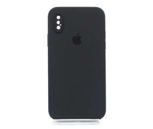 Силиконовый чехол Full Cover Square для iPhone X/XS dark gray Full Camera