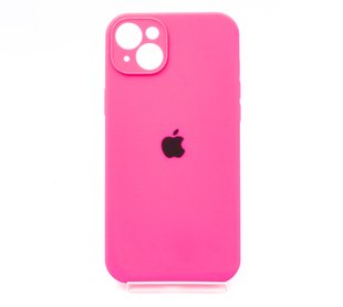 Силіконовий чохол Full Cover для iPhone 14 Plus barbie pink Full Camera