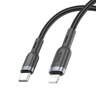 USB кабель HOCO U117 Grand PD Intelligent power-off cargng data cable Lightning to Type-C black