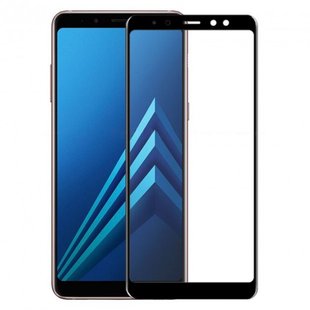 Защитное 2.5D стекло Full Glue для Samsung A6 2018 f/s black (пов.) GOpt