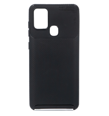 Силиконовый чехол Ultimate Experience Carbon для Samsung A21S black (TPU)
