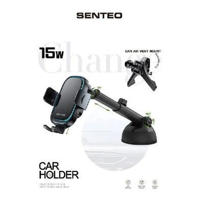 Автотримач з бездротовим ЗП Senteo SH-02 DRIFT 2 with MagSafe PD на плоску поверхню black