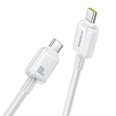 Кабель Baseus Crystal fast Charging Type-C to Type-C 100W 1m white