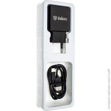 Сетевое зарядное устройство Inkax CD-01 Lightning 2usb 2.4A black