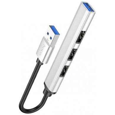 USB Hub Hoco HB26 4 in 1 (USB to USB3.0+USB2.0*3) silver