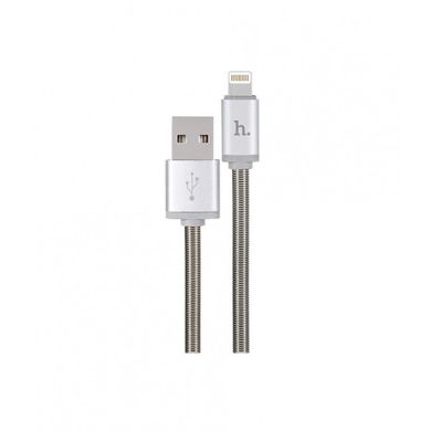 USB кабель HOCO U5 Full-metal Lightning 1.2м silver