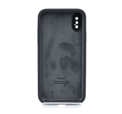 Силиконовый чехол Full Cover Square для iPhone X/XS dark gray Full Camera