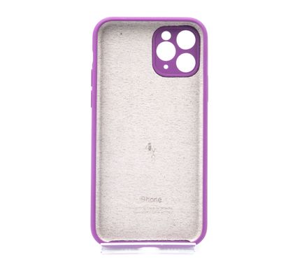 Силіконовий чохол Full Cover для iPhone 11 Pro purple Fulll Camera