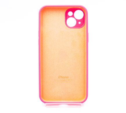 Силіконовий чохол Full Cover для iPhone 14 Plus barbie pink Full Camera
