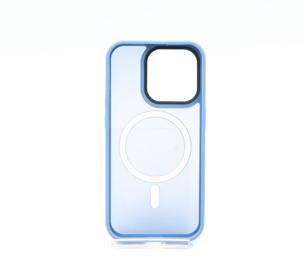 Чохол TPU+PC Metal Buttons with MagSafe Colorful для iPhone 14 Pro light blue
