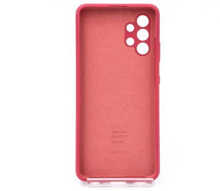 Силіконовий чохол Full Cover для Samsung A32 rose red Full Camera